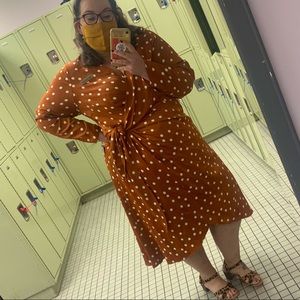 ELOQUII orange wrap dress